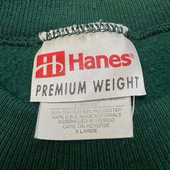 VTG Sylvester the Cat Sweatshirt Men's XL Green Looney Tunes Crewneck 90s Hanes - Picture 2 of 9